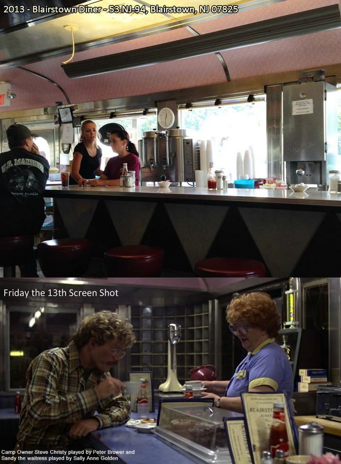 Camp No-Be-Bo-Sco (Camp Crystal Lake from Friday the 13th) - Blairstown Diner 2013 Vs The Movie